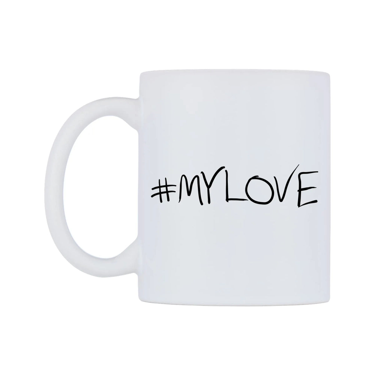 MYLOVE Mug — mug, right side, on a white background