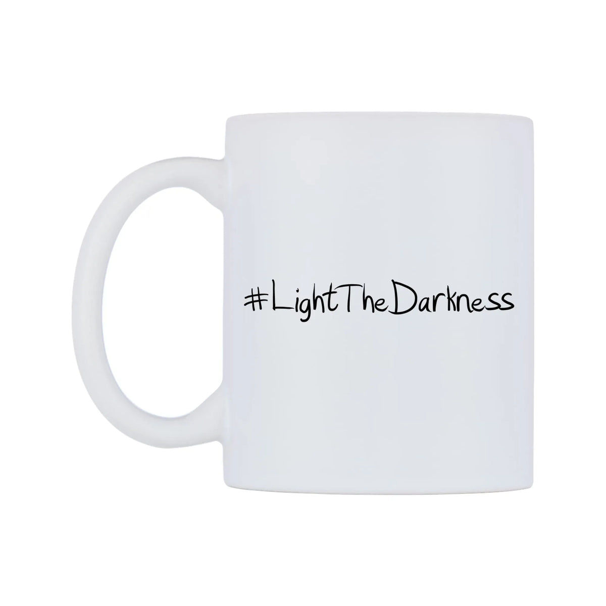 LightTheDarkness Mug — mug, right side, on a white background
