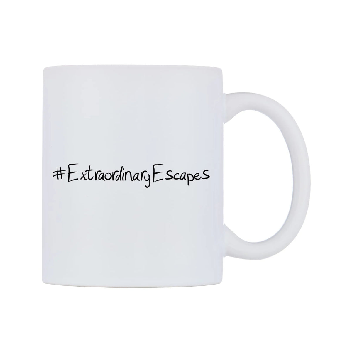 ExtraordinaryEscapes Mug — mug, left side, on a white background