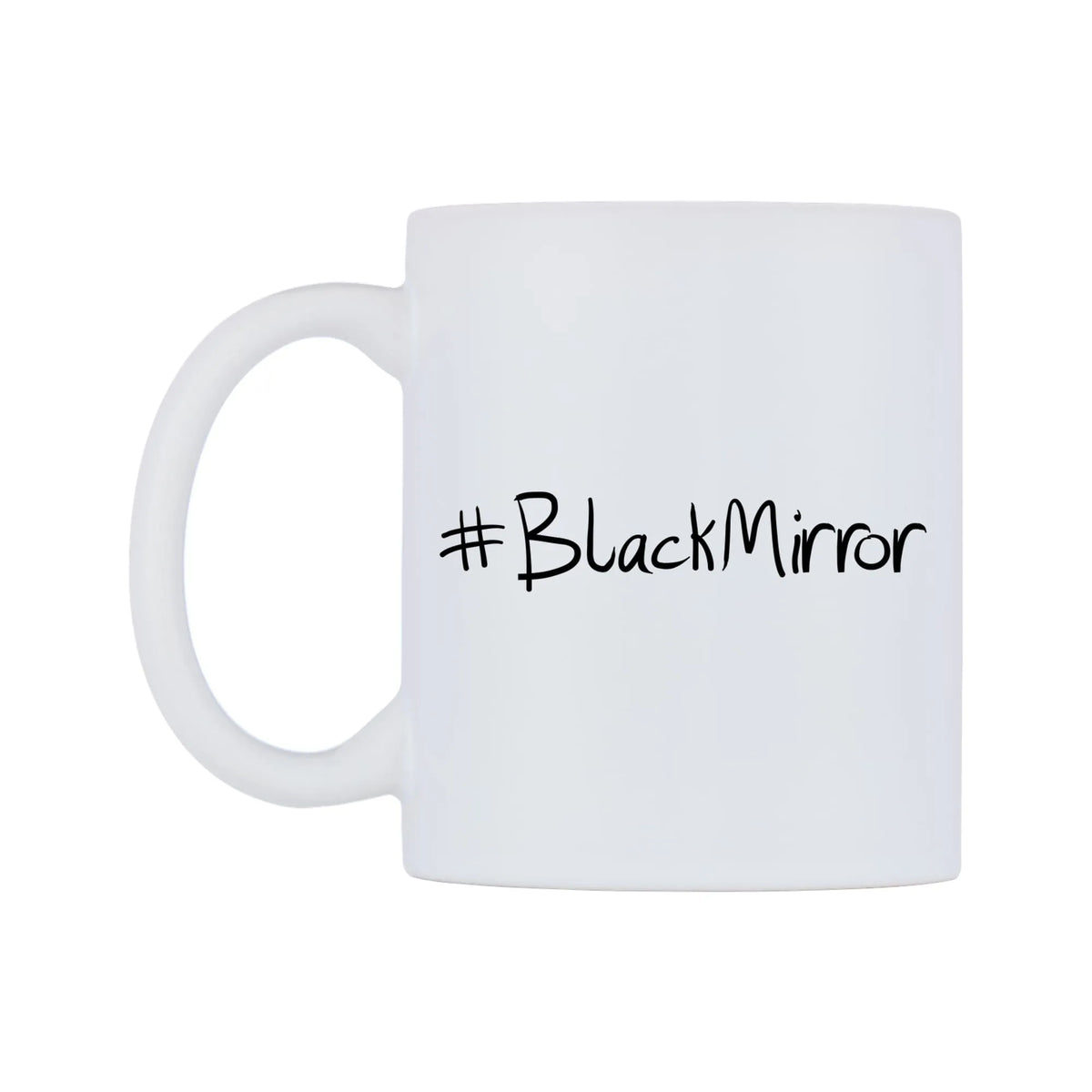 BlackMirror Mug — mug, right side, on a white background