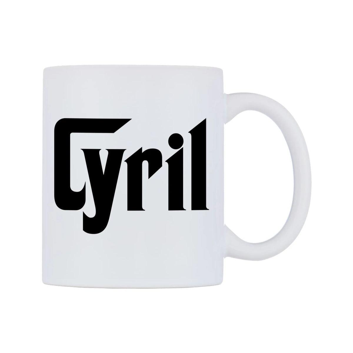 Cyril - Godfather Themed Mug — white 11oz gloss mug, left side, on a white background