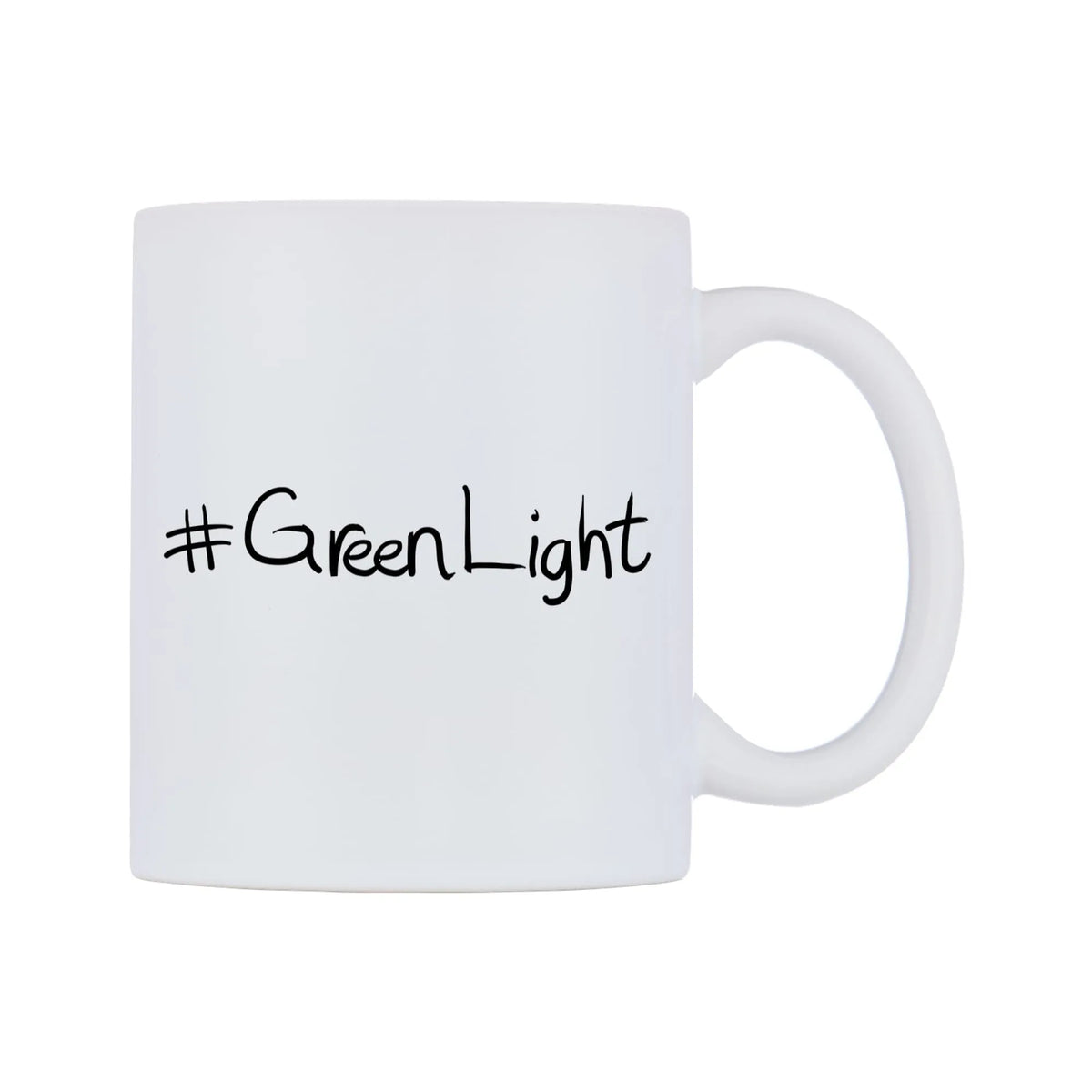 GreenLight Mug — mug, left side, on a white background