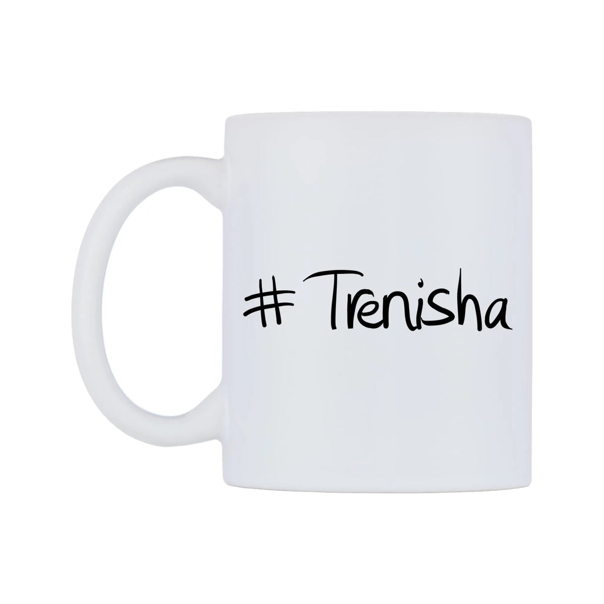 Trenisha Mug — mug, right side, on a white background