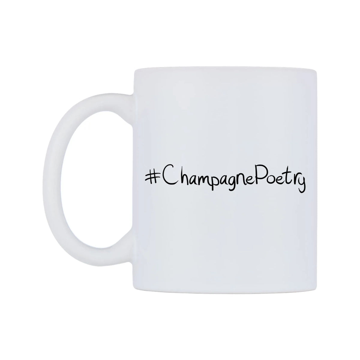 ChampagnePoetry Mug — mug, right side, on a white background