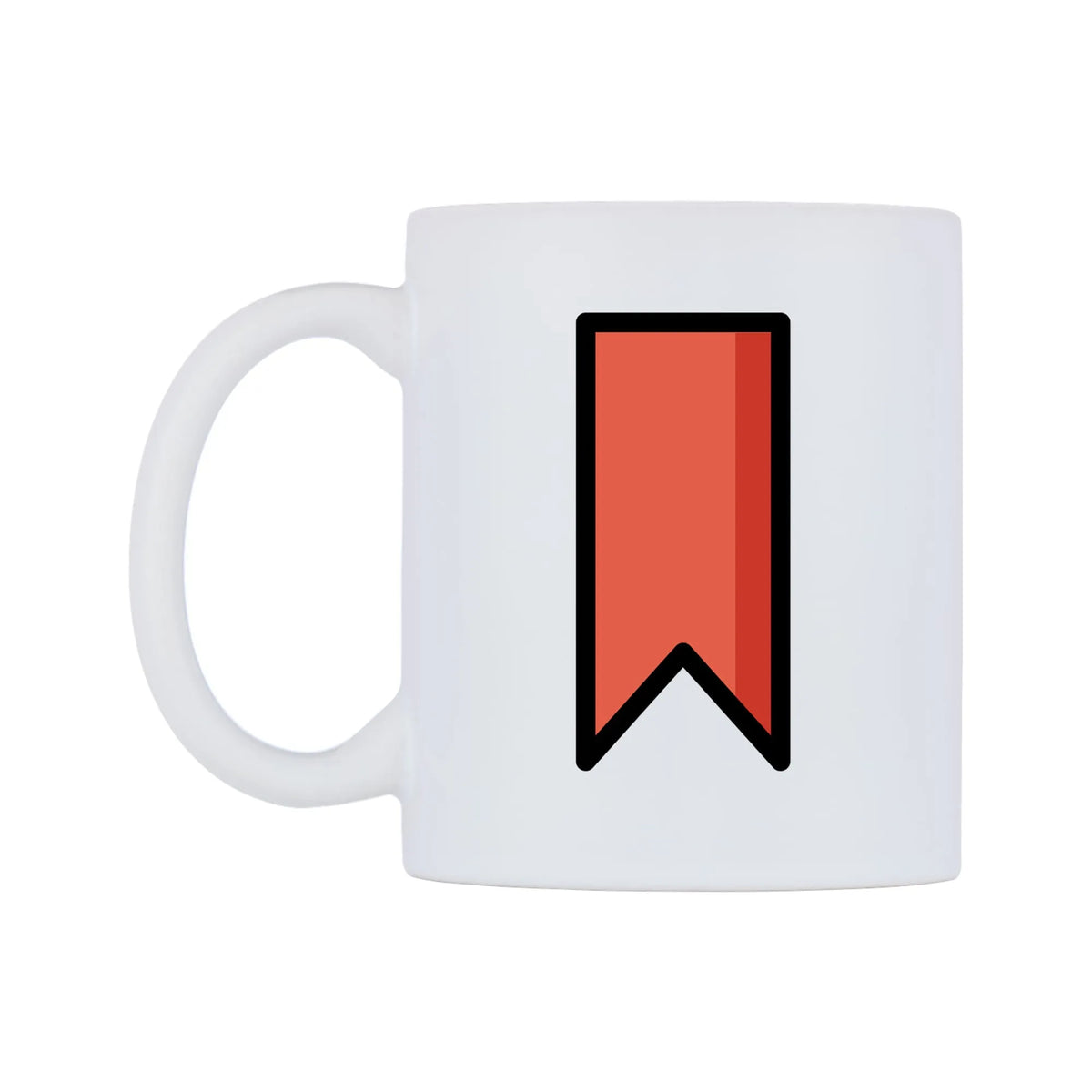 Bookmark Emoji Mug — mug, right side, on a white background