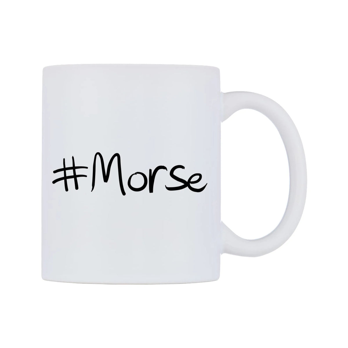Morse Mug — mug, left side, on a white background