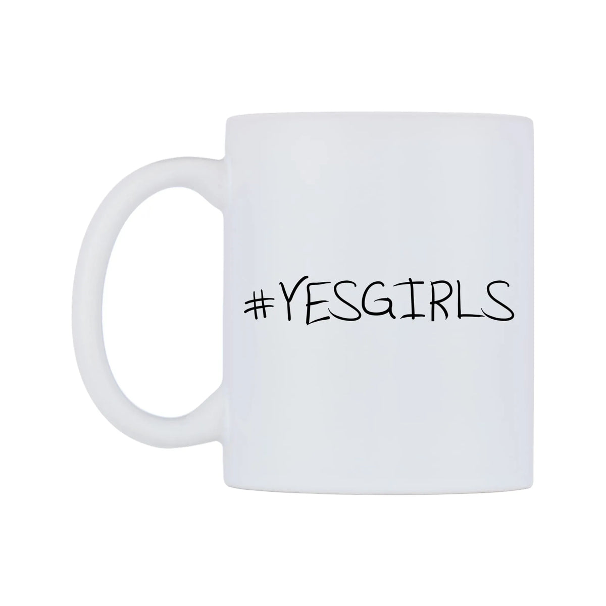 YESGIRLS Mug — mug, right side, on a white background