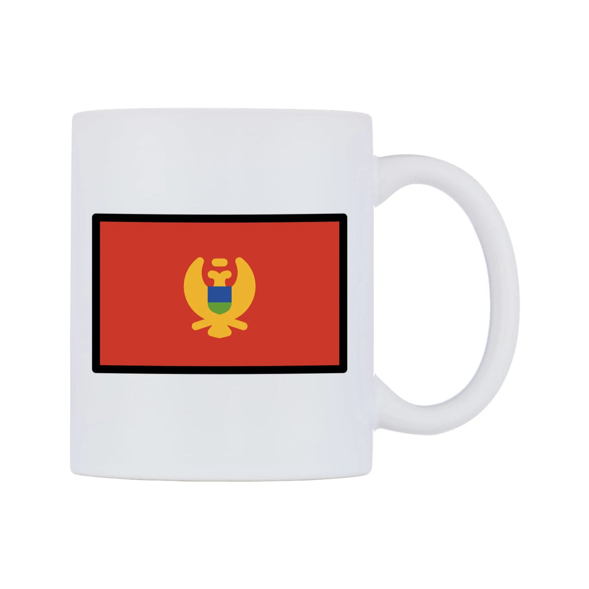 Montenegro Flag Emoji Mug — mug, left side, on a white background