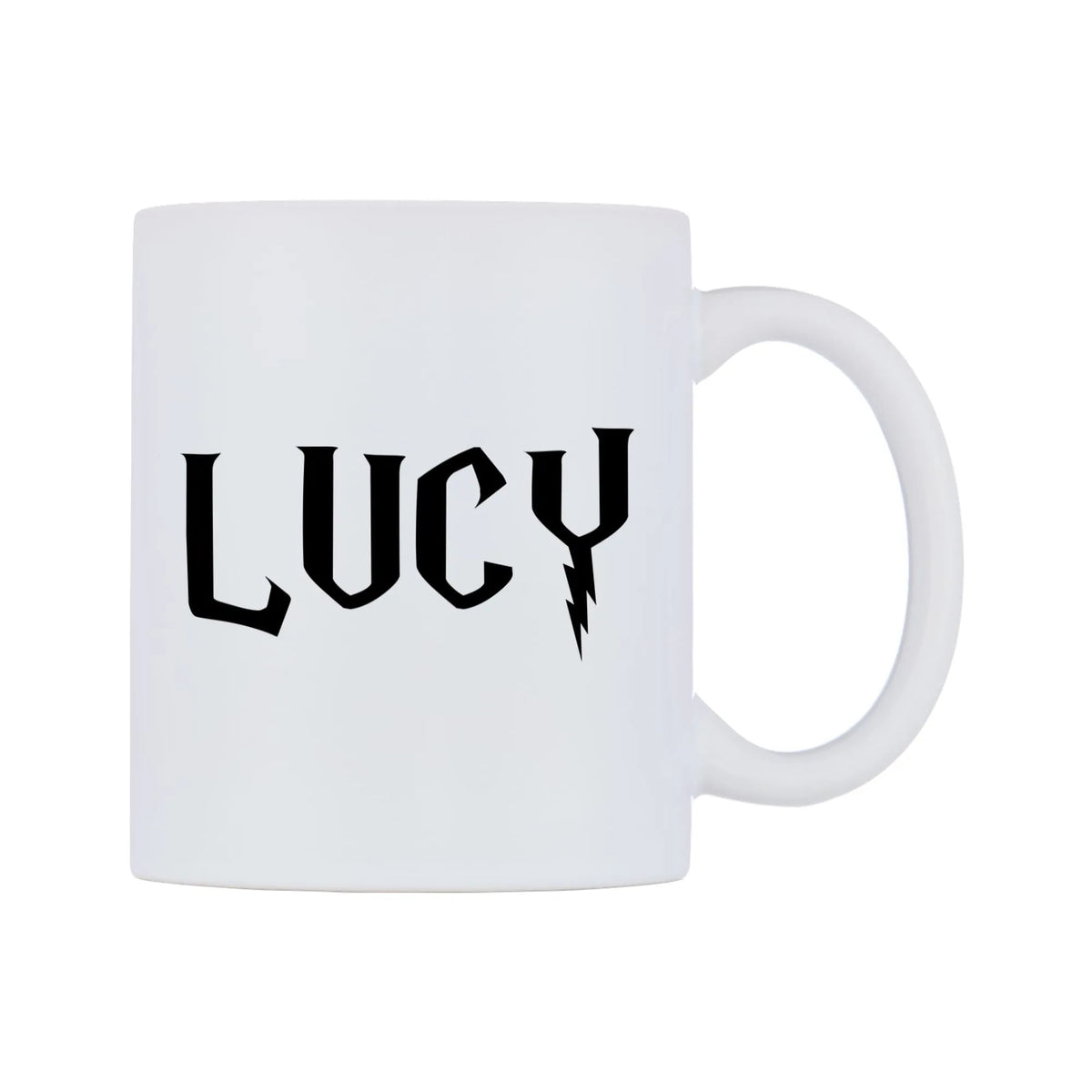 Lucy - Wizard Themed Mug — mug, left side, on a white background