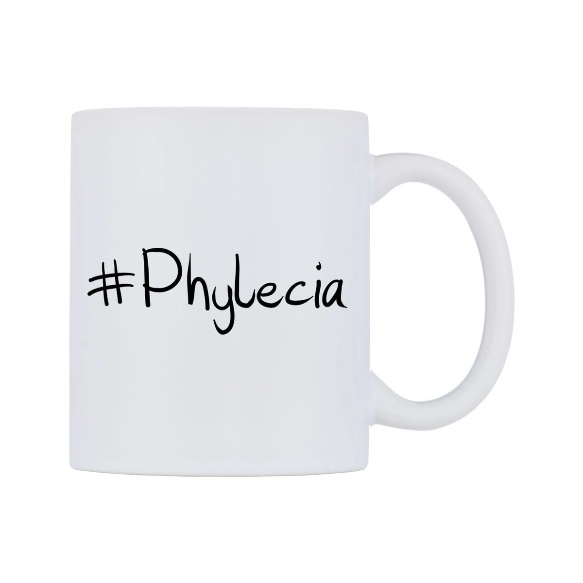 Phylecia Mug — mug, left side, on a white background