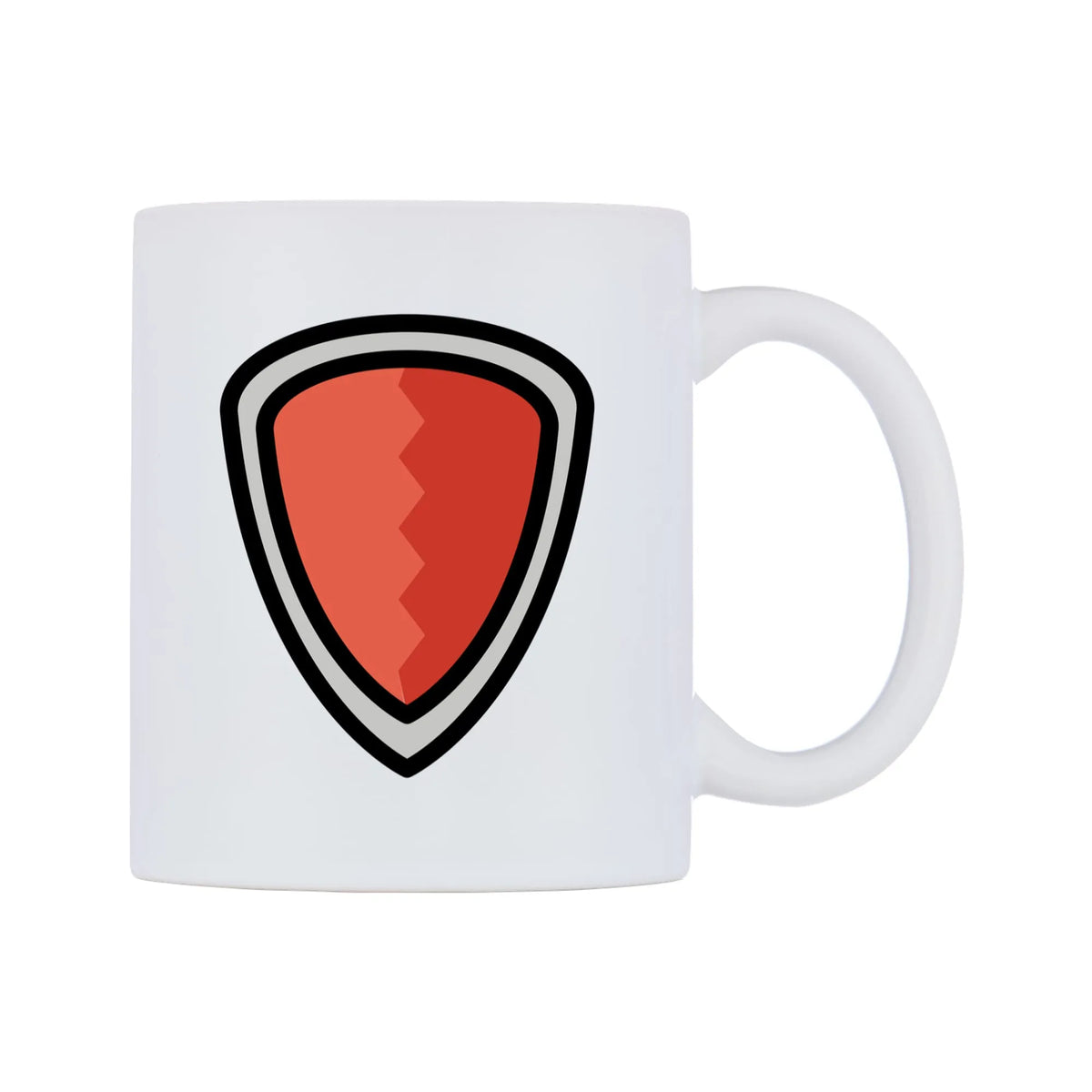 Shield Emoji Mug — mug, left side, on a white background