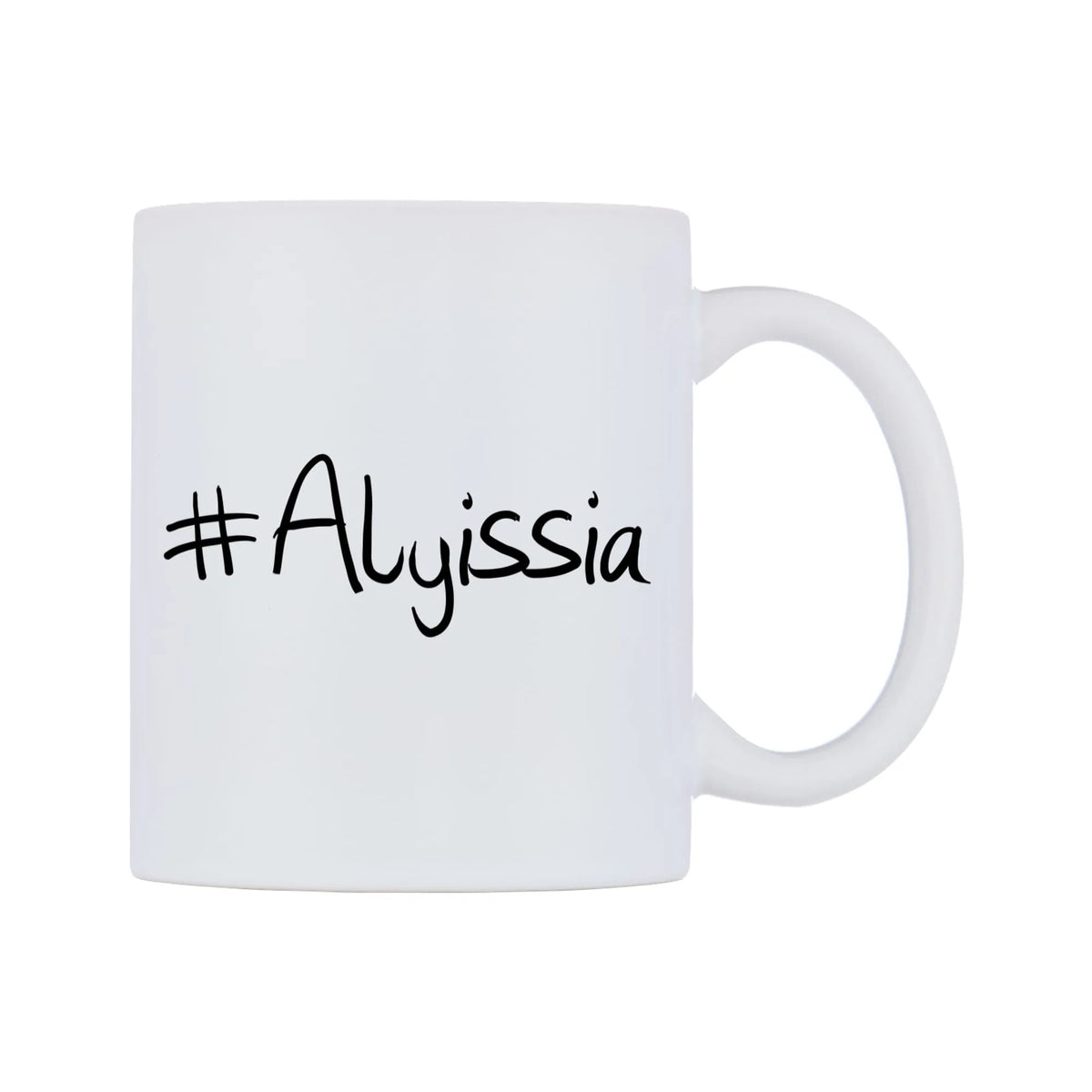 Alyissia Mug — mug, left side, on a white background