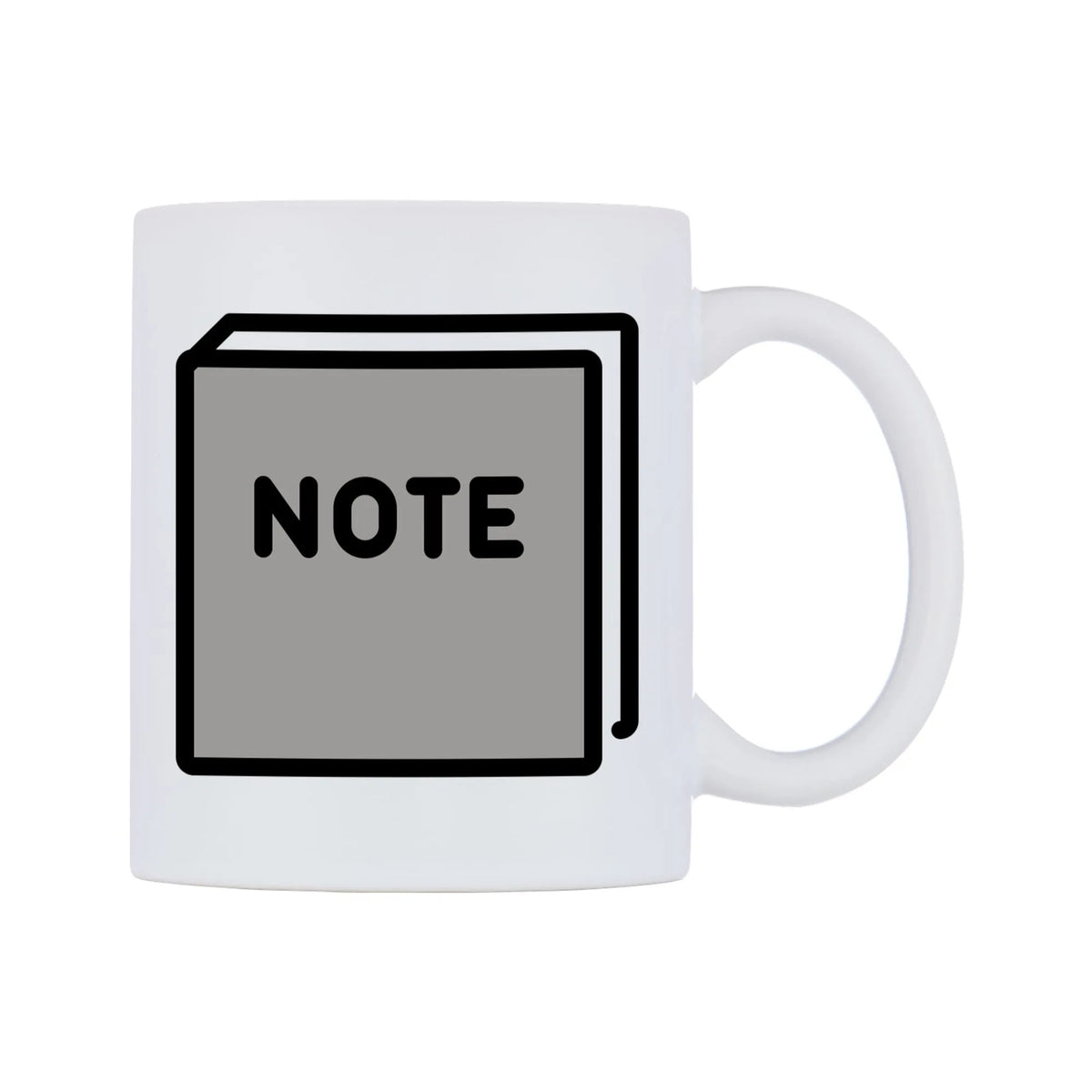 Notebook Emoji Mug — mug, left side, on a white background