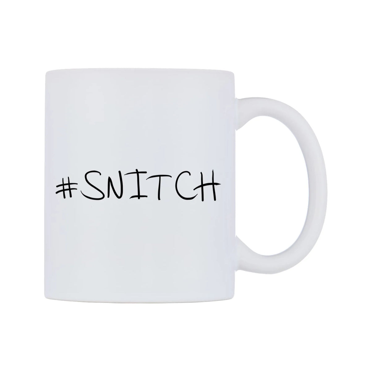 SNITCH Mug — mug, left side, on a white background