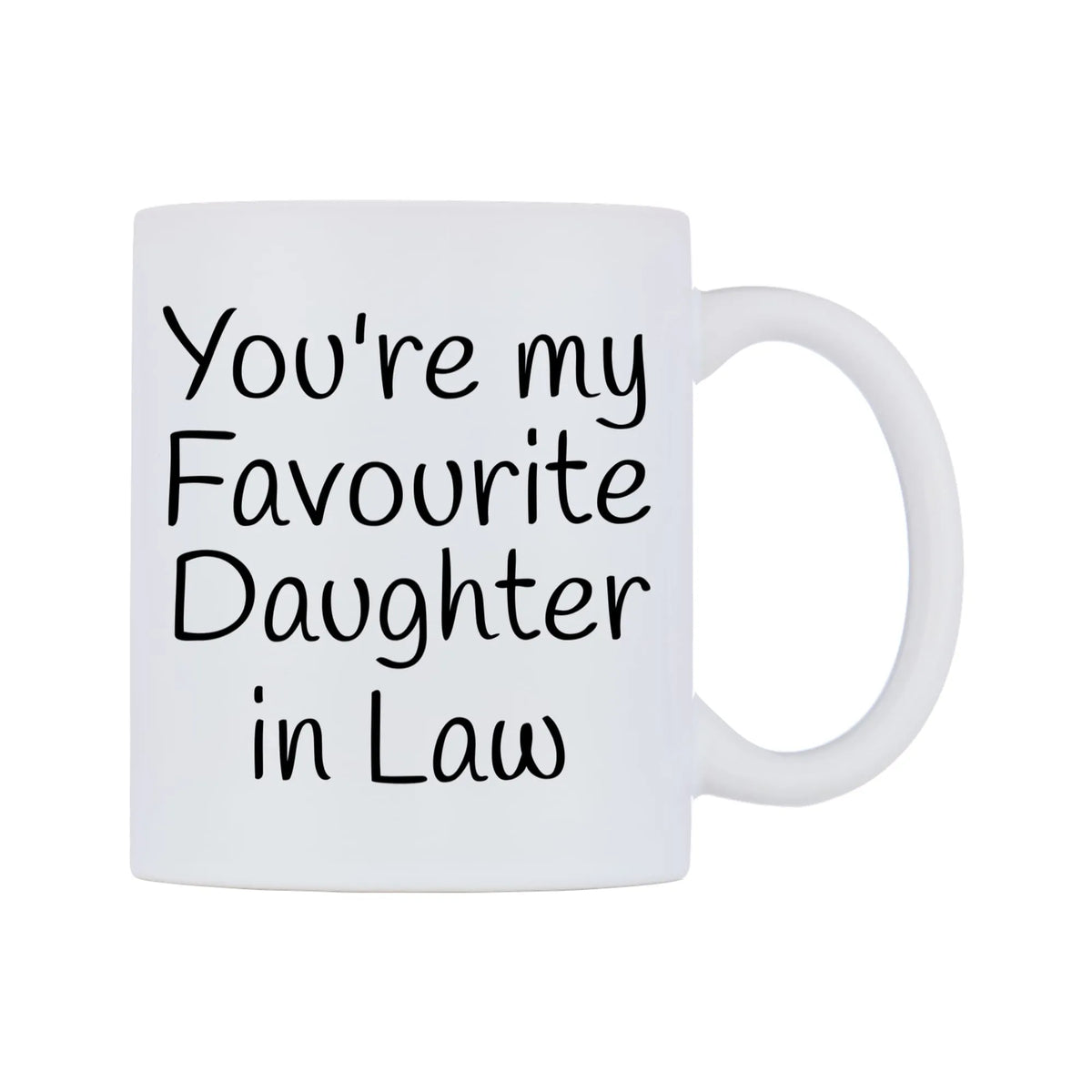 You're My Favourite Daughter in Law Mug — mug, left side, on a white background