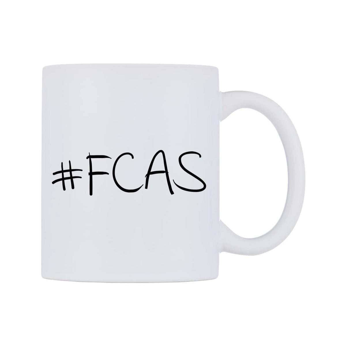 FCAS Mug — mug, left side, on a white background