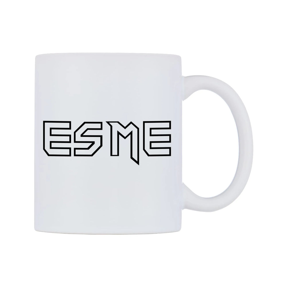 Esme - Iron Maiden Themed Mug — white 11oz gloss mug, left side, on a white background