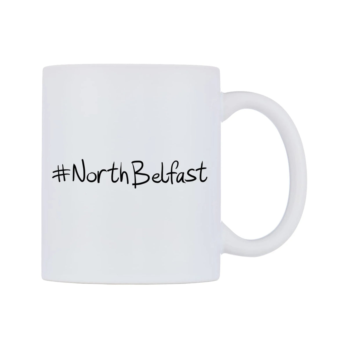 NorthBelfast Mug — mug, left side, on a white background