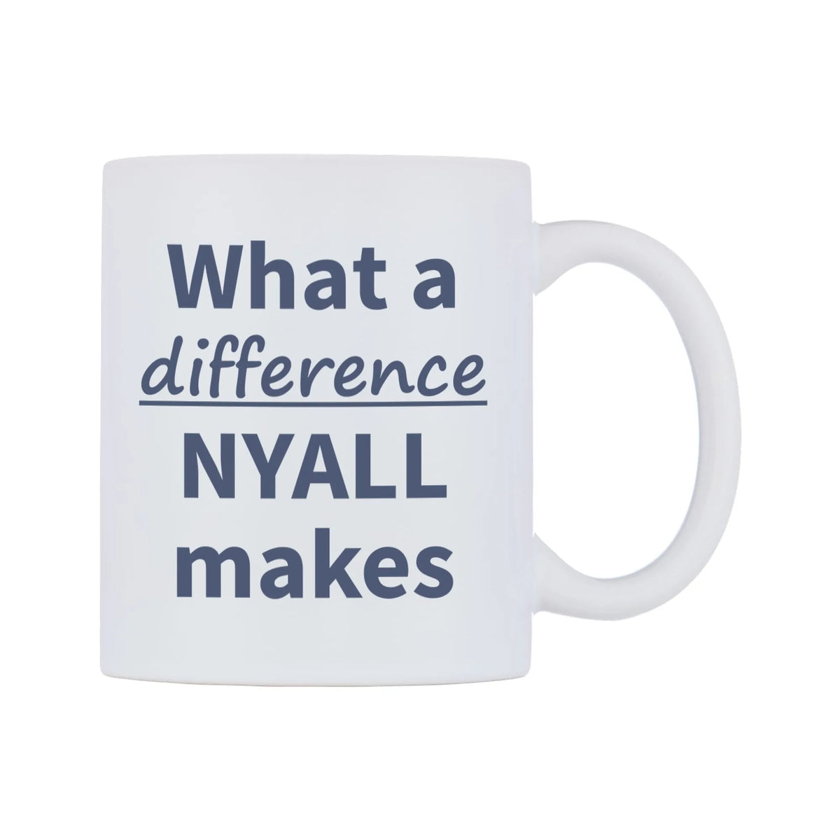 What a difference NYALL makes Mug — mug, left side, on a white background