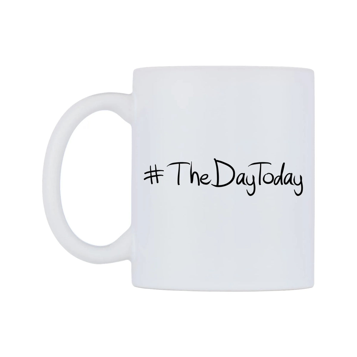 TheDayToday Mug — mug, right side, on a white background