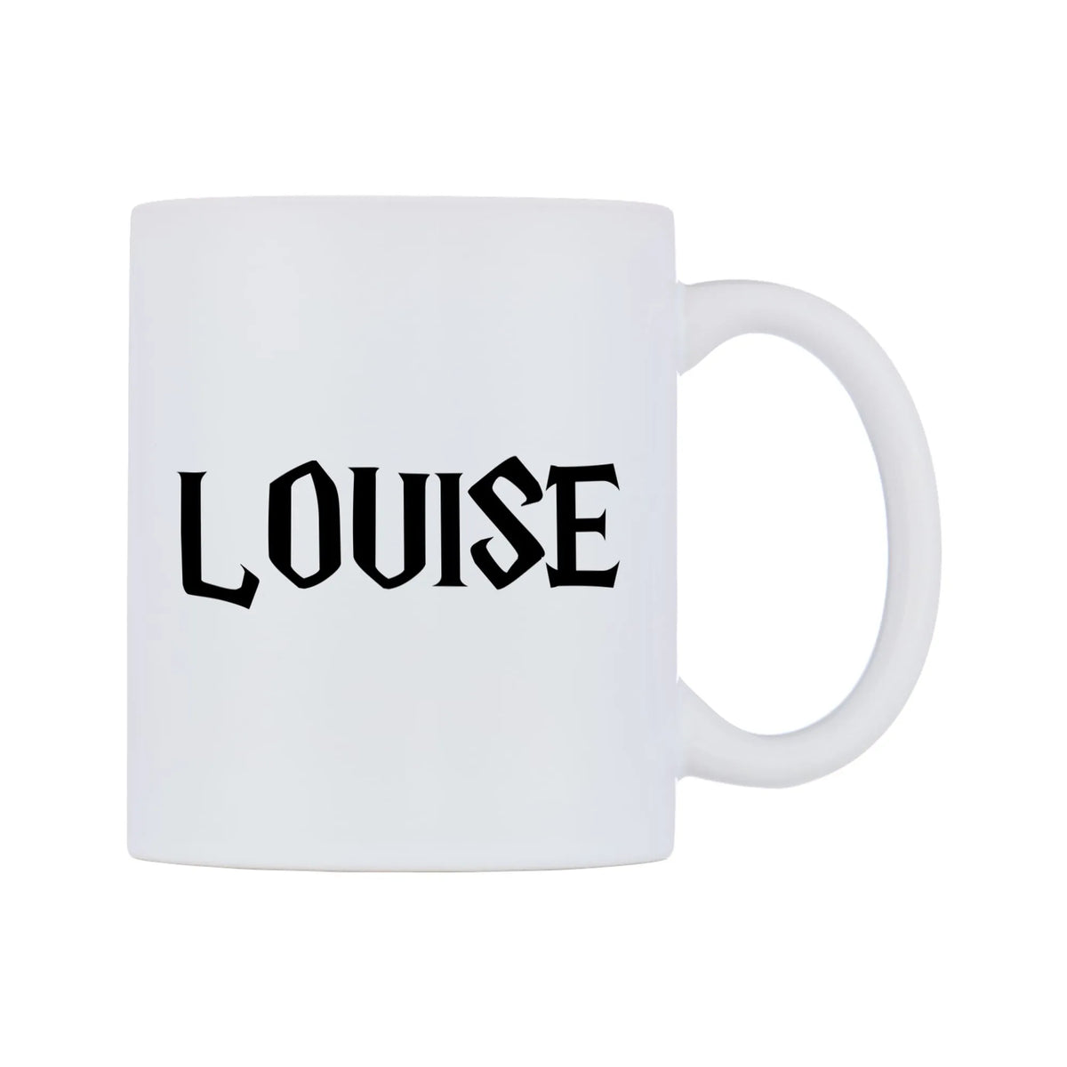 Louise - Wizard Themed Mug — white 11oz gloss mug, left side, on a white background