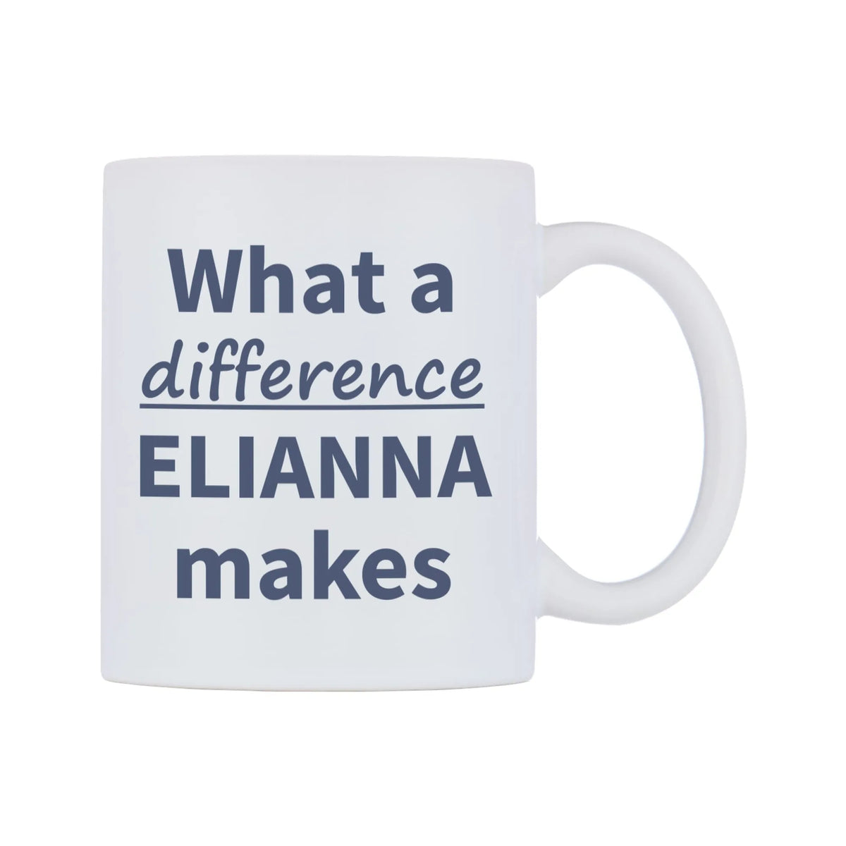 What a difference ELIANNA makes Mug — mug, left side, on a white background