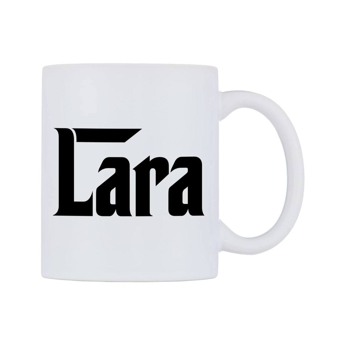 Lara - Godfather Themed Mug — white 11oz gloss mug, left side, on a white background