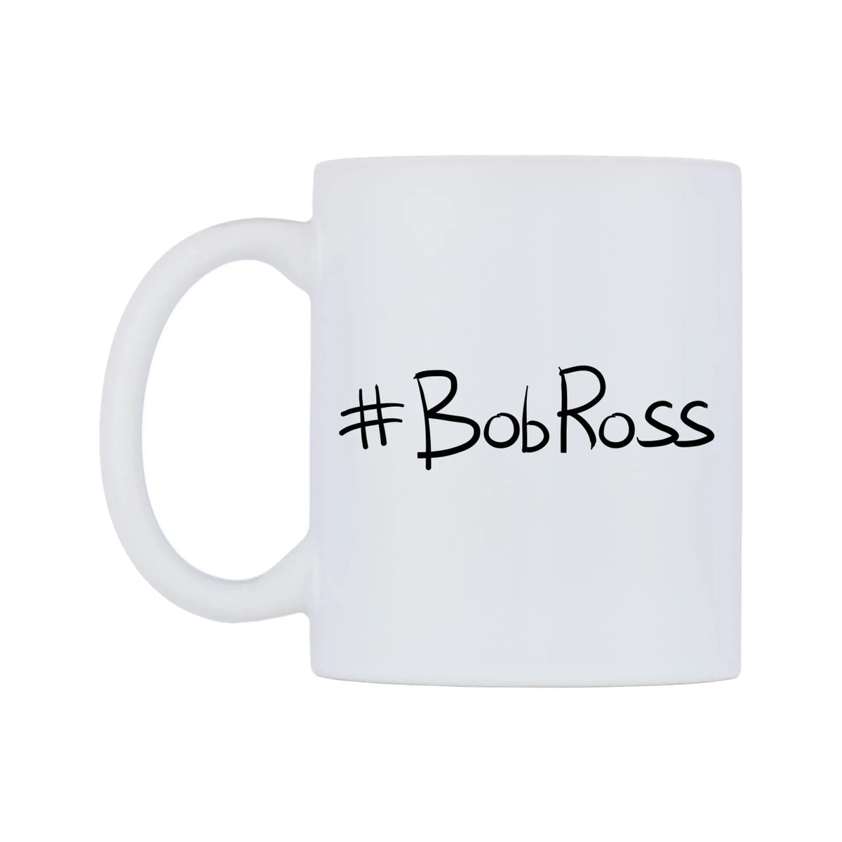 BobRoss Mug — mug, right side, on a white background