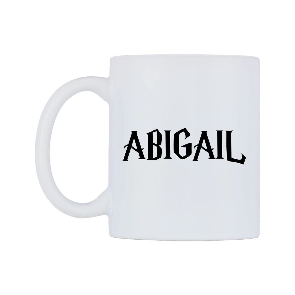 Abigail - Wizard Themed Mug — white 11oz gloss mug, right side, on a white background