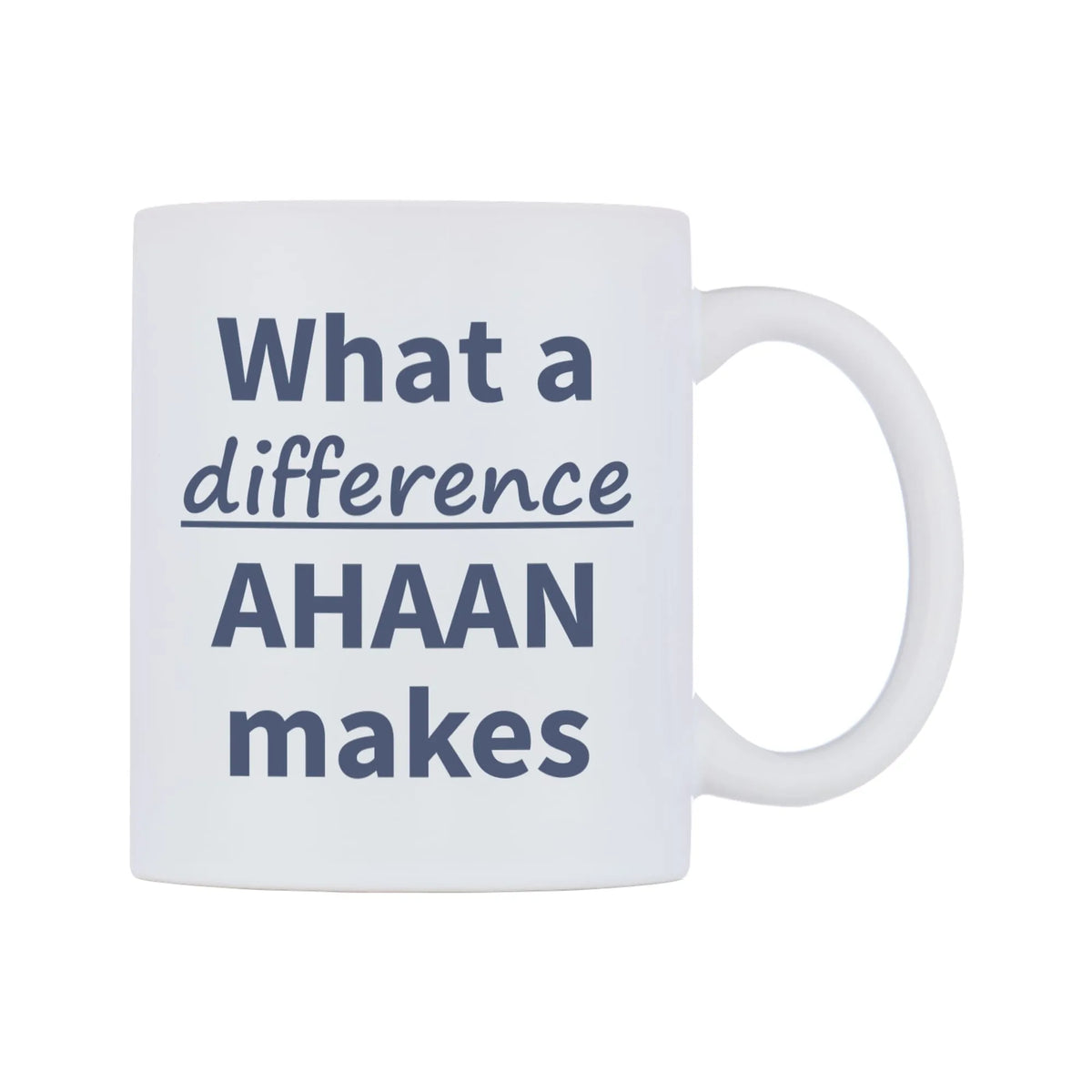 What a difference AHAAN makes Mug — mug, left side, on a white background