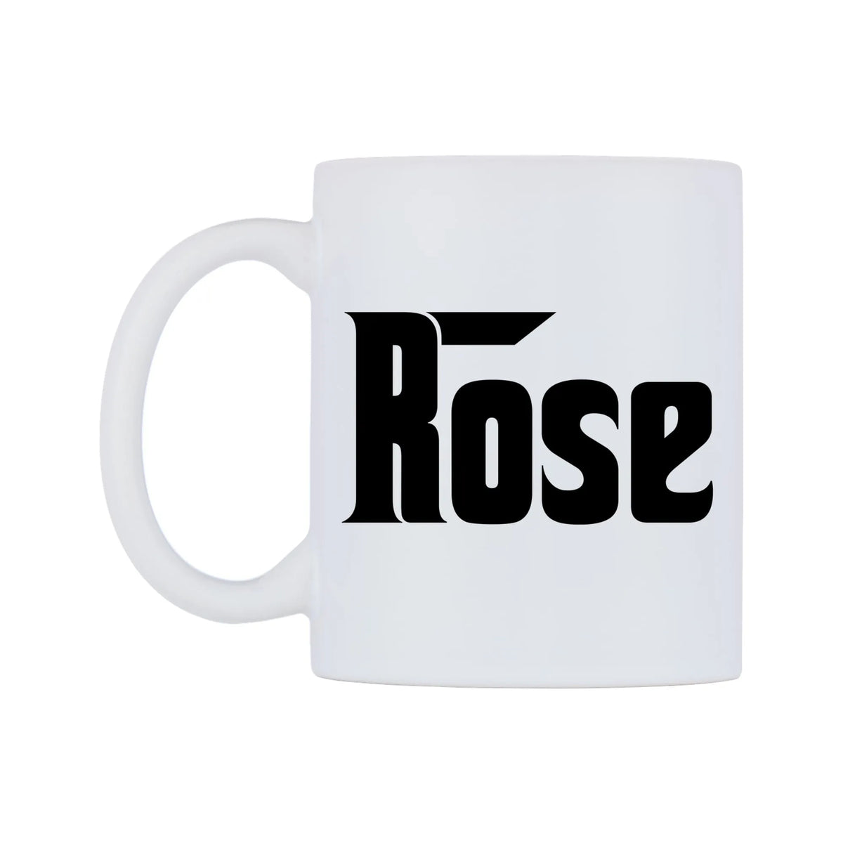 Rose - Godfather Themed Mug — white 11oz gloss mug, right side, on a white background