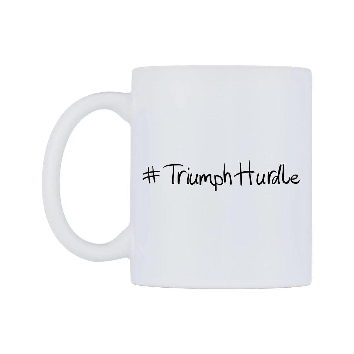 TriumphHurdle Mug — mug, right side, on a white background