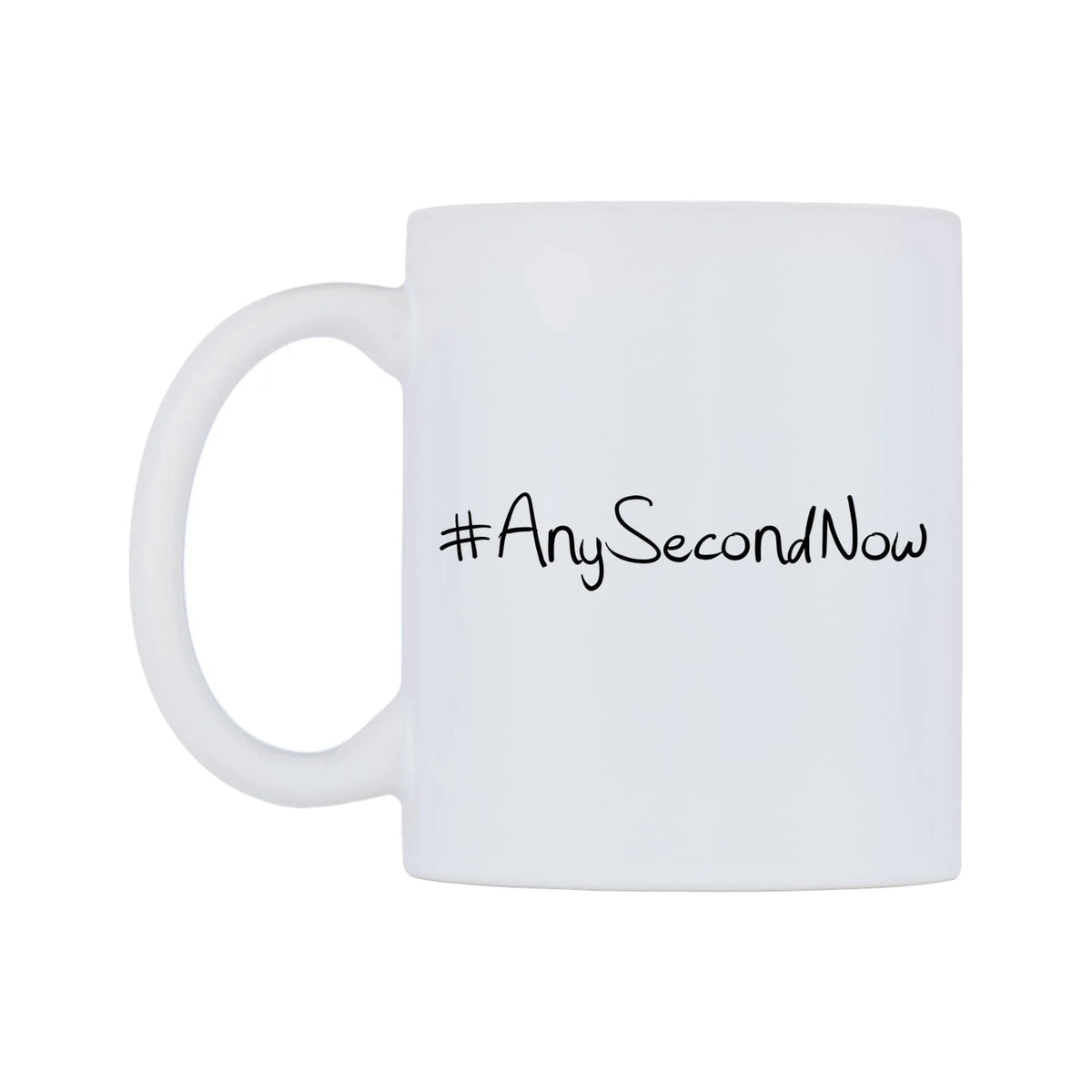 AnySecondNow Mug — mug, right side, on a white background
