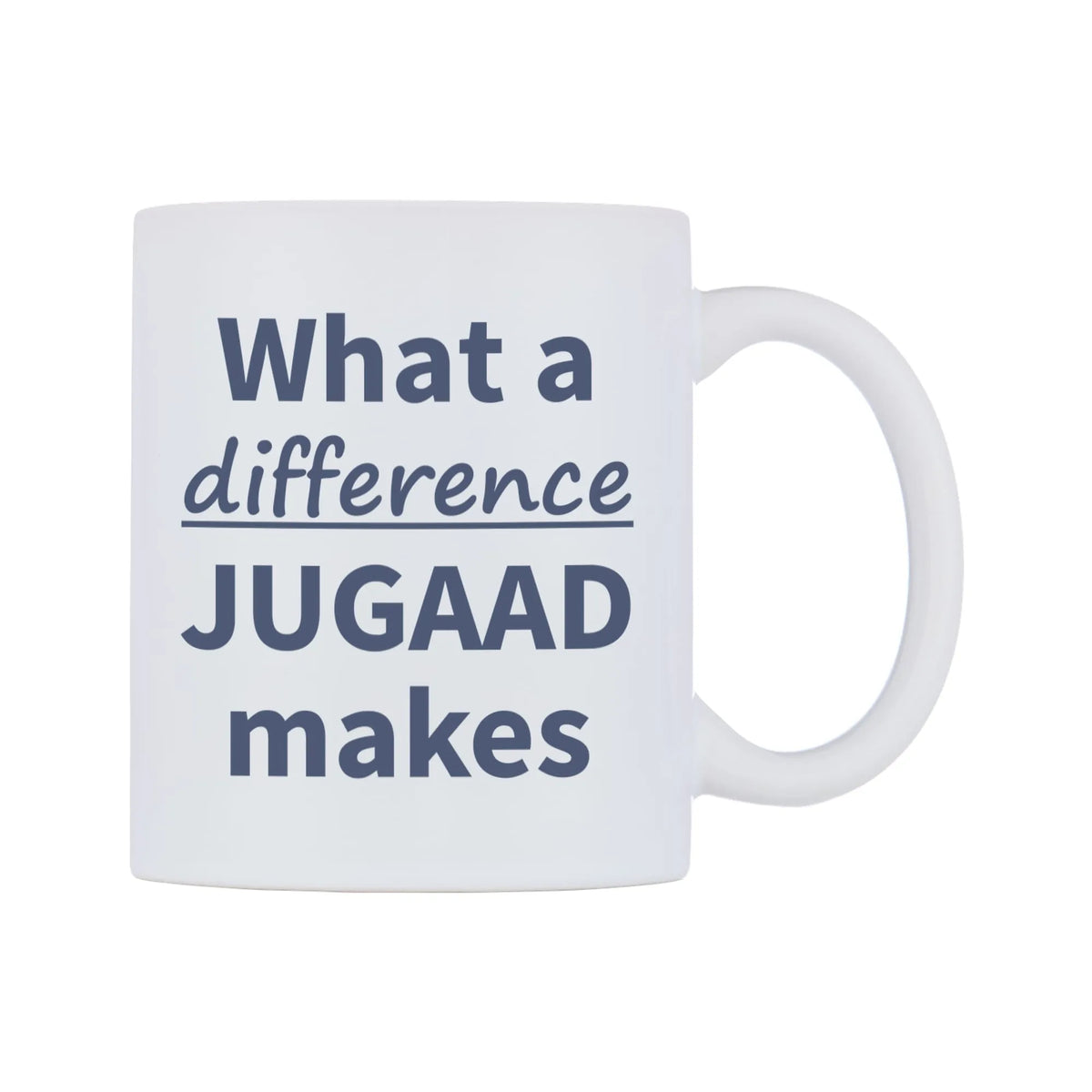 What a difference JUGAAD makes Mug — mug, left side, on a white background