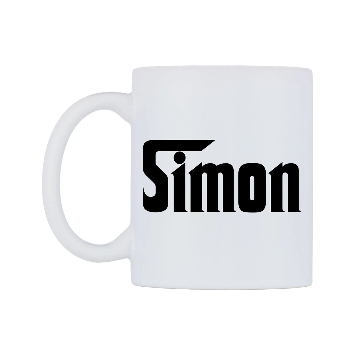 Simon - Godfather Themed Mug — white 11oz gloss mug, right side, on a white background
