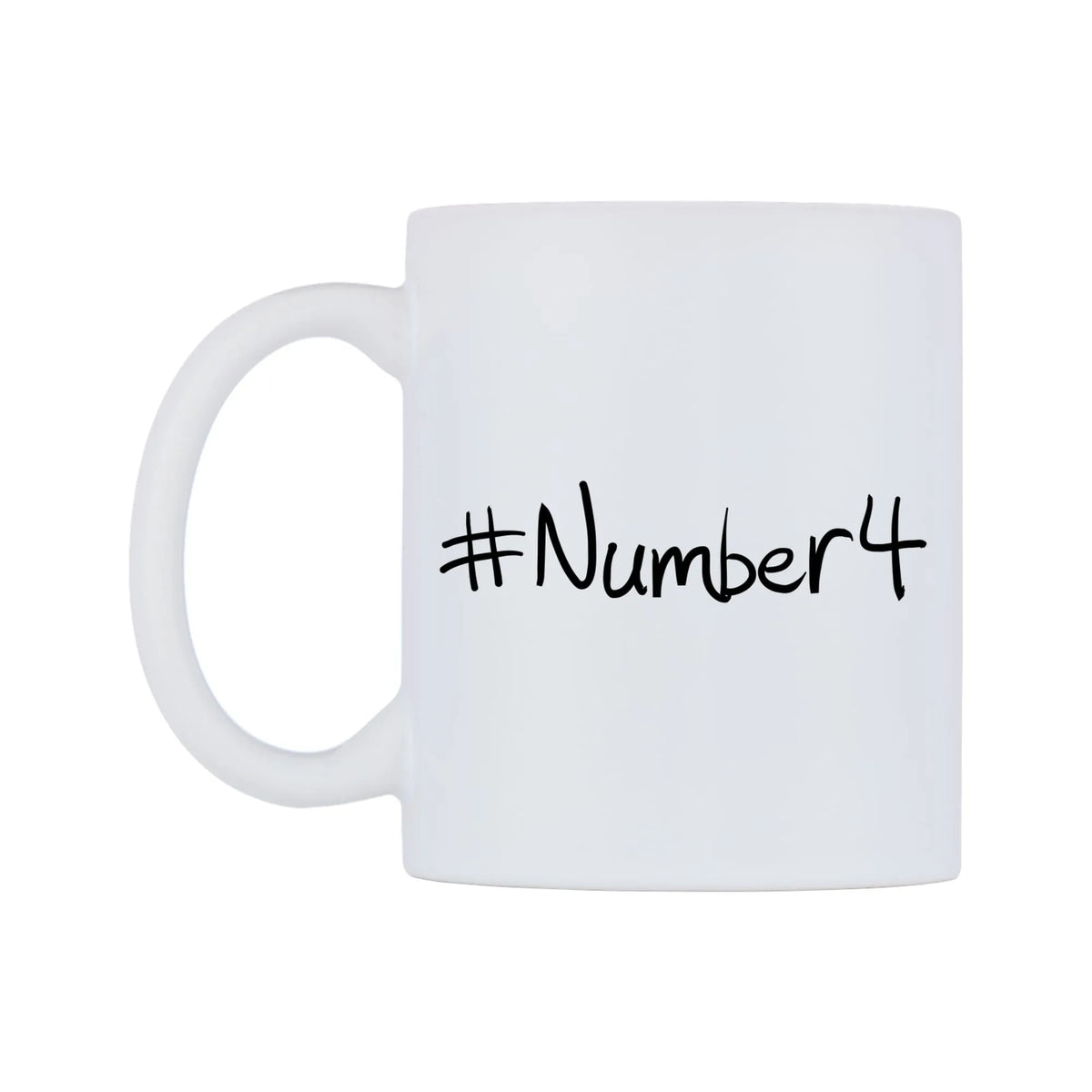 Number4 Mug — mug, right side, on a white background