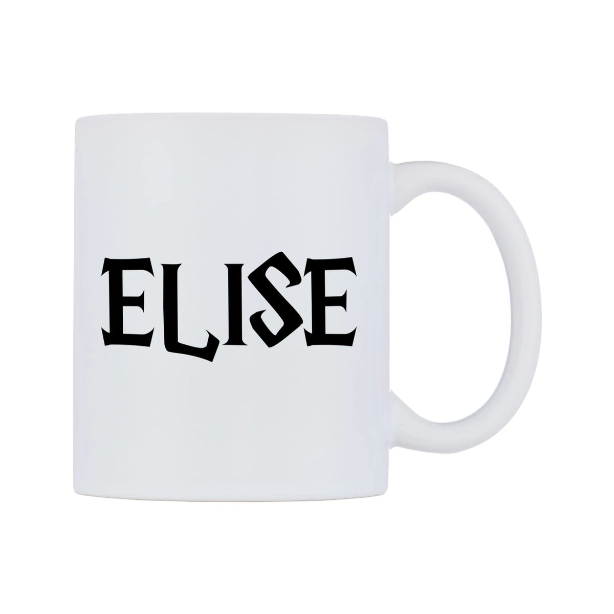 Elise - Wizard Themed Mug — white 11oz gloss mug, left side, on a white background