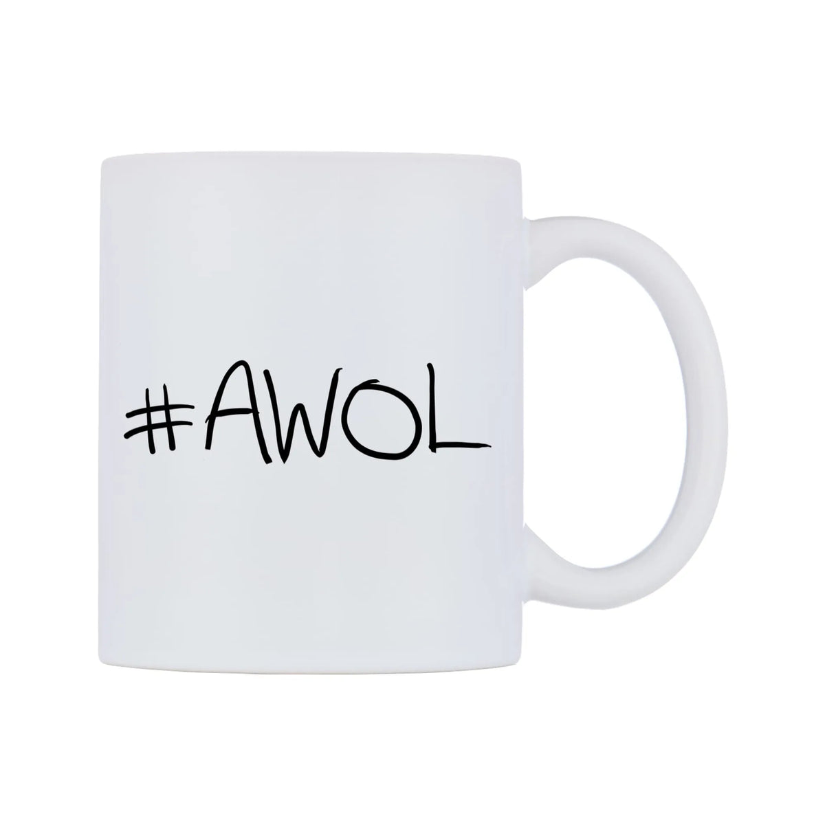 AWOL Mug — mug, left side, on a white background
