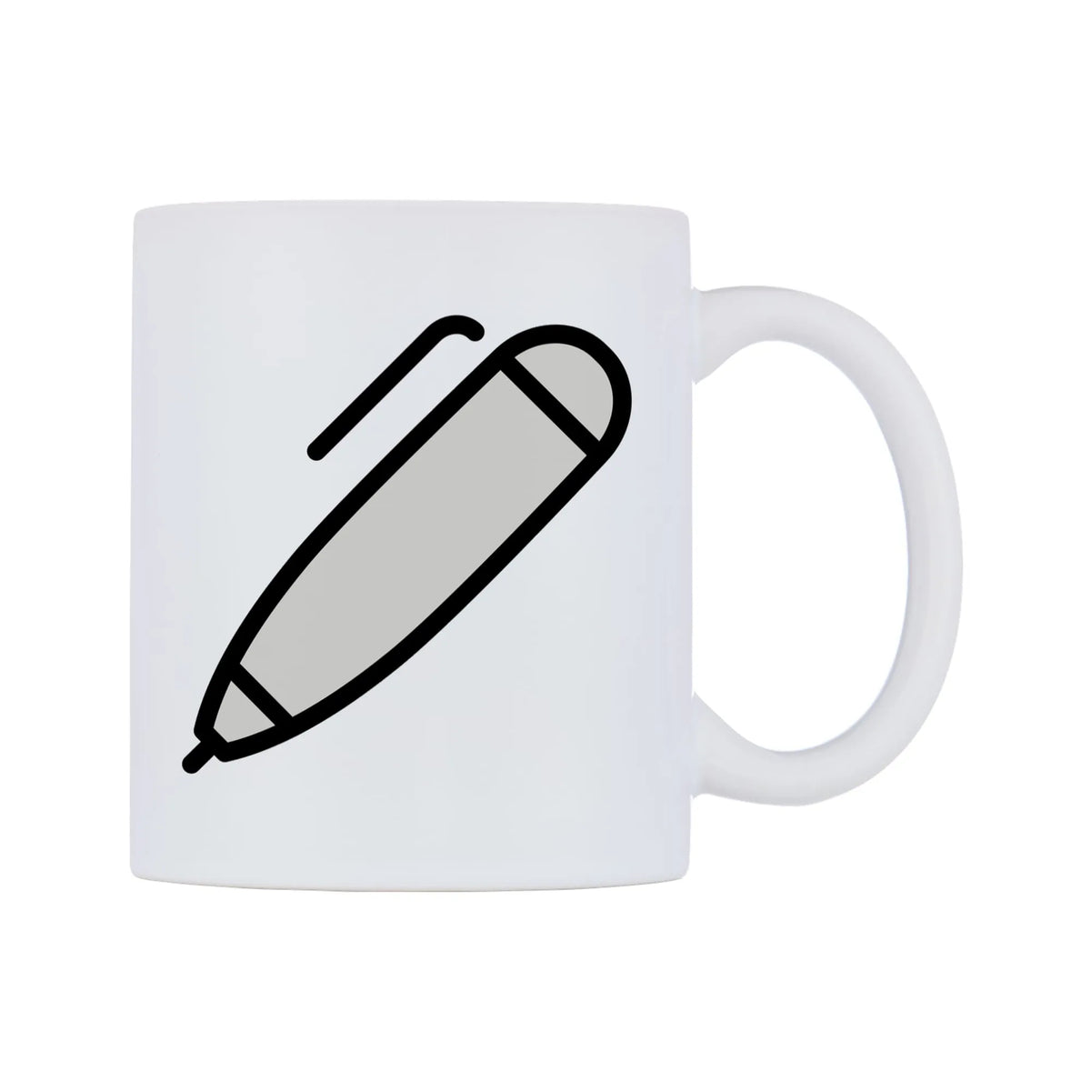 Pen Emoji Mug — mug, left side, on a white background