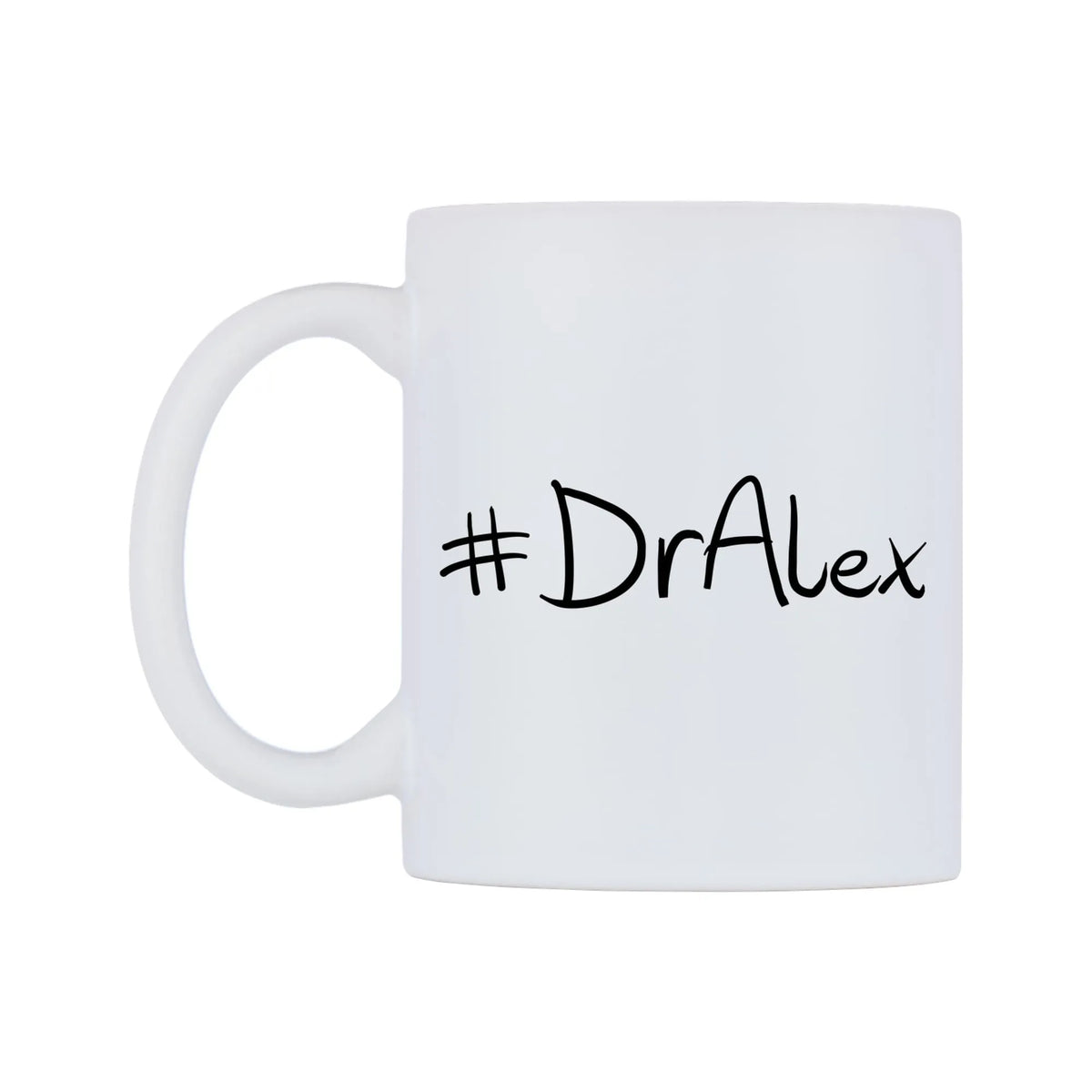 DrAlex Mug — mug, right side, on a white background