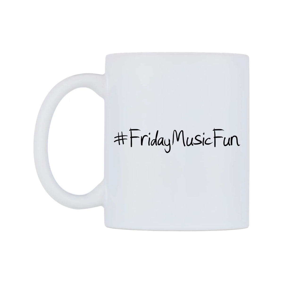 FridayMusicFun Mug — mug, right side, on a white background