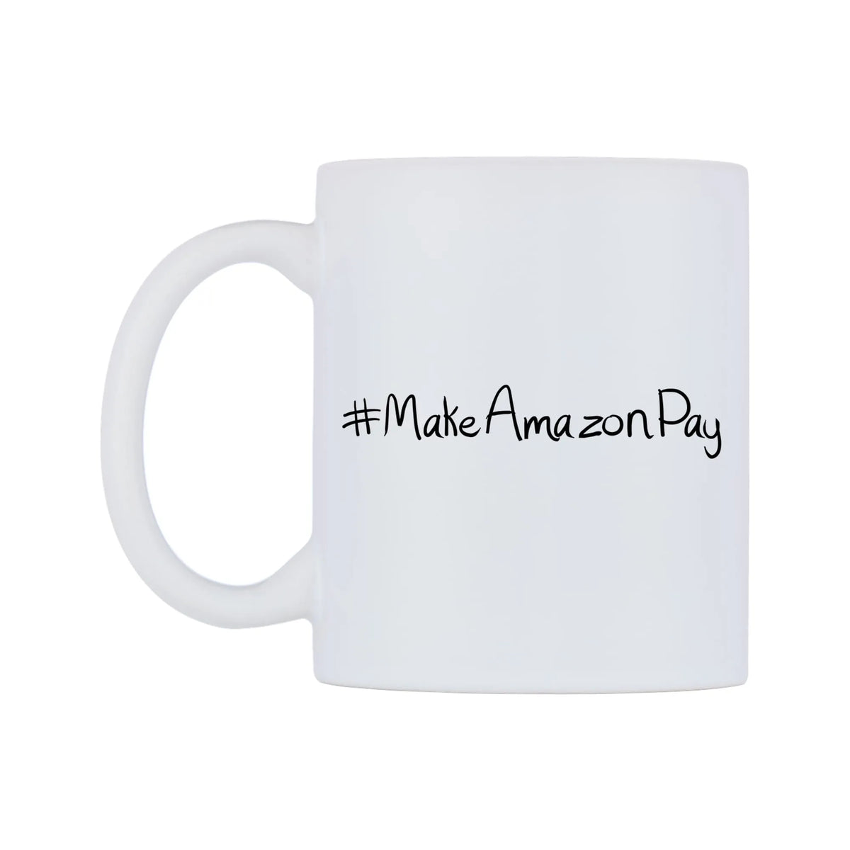 MakeAmazonPay Mug — mug, right side, on a white background