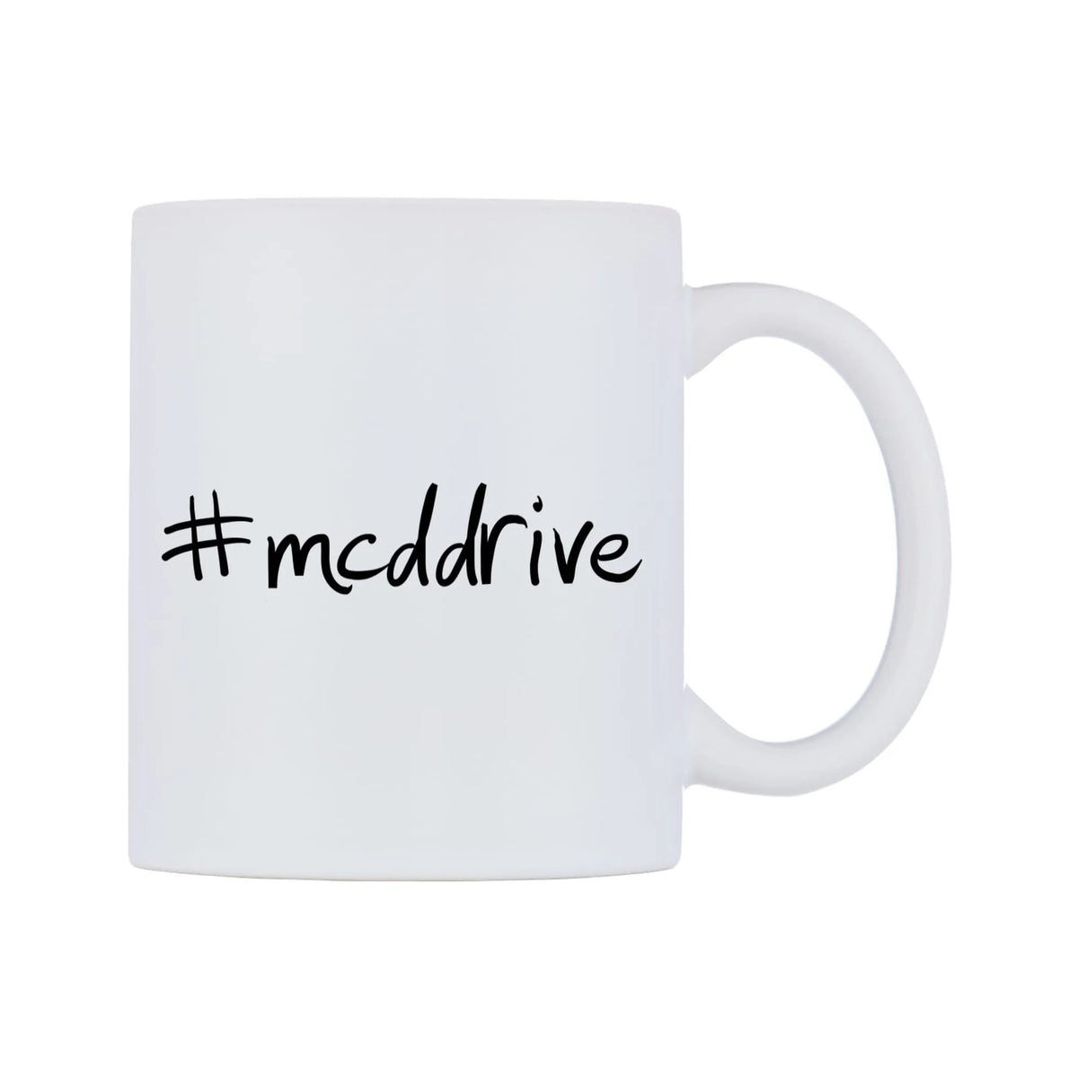 mcddrive Mug — mug, left side, on a white background