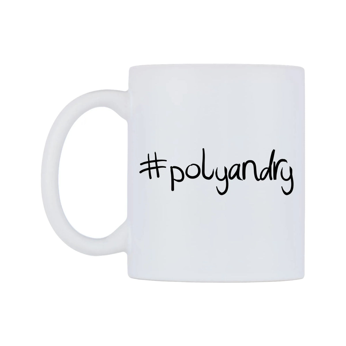 polyandry Mug — mug, right side, on a white background