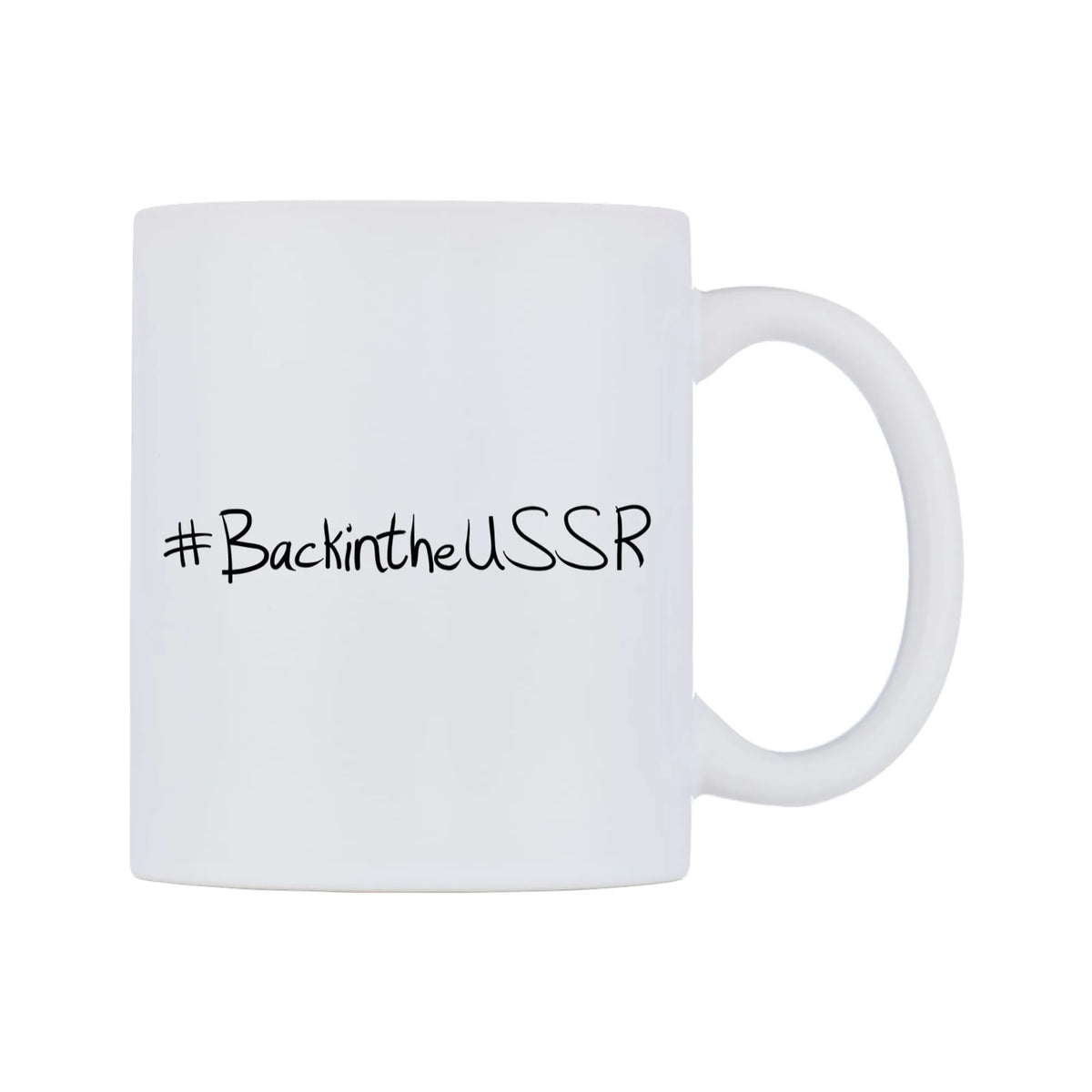 BackintheUSSR Mug — mug, left side, on a white background