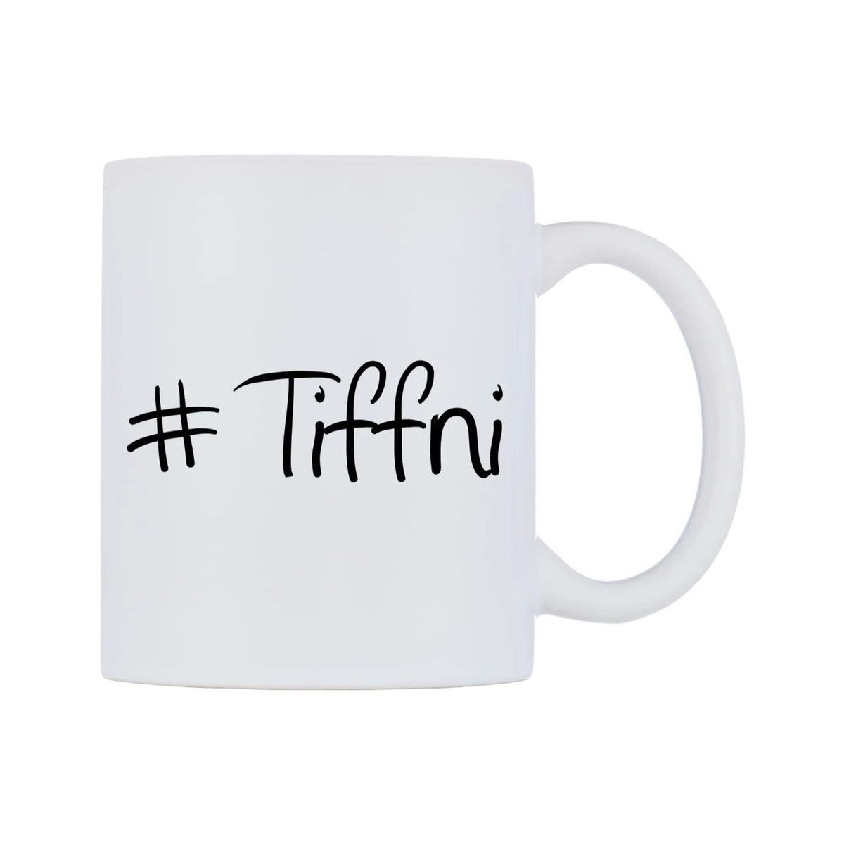 Tiffni Mug — mug, left side, on a white background