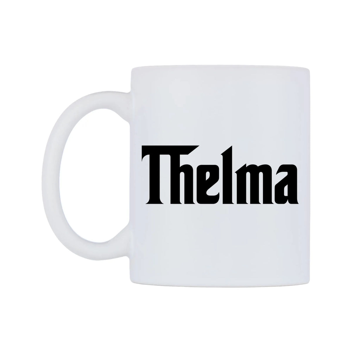 Thelma - Godfather Themed Mug — white 11oz gloss mug, right side, on a white background