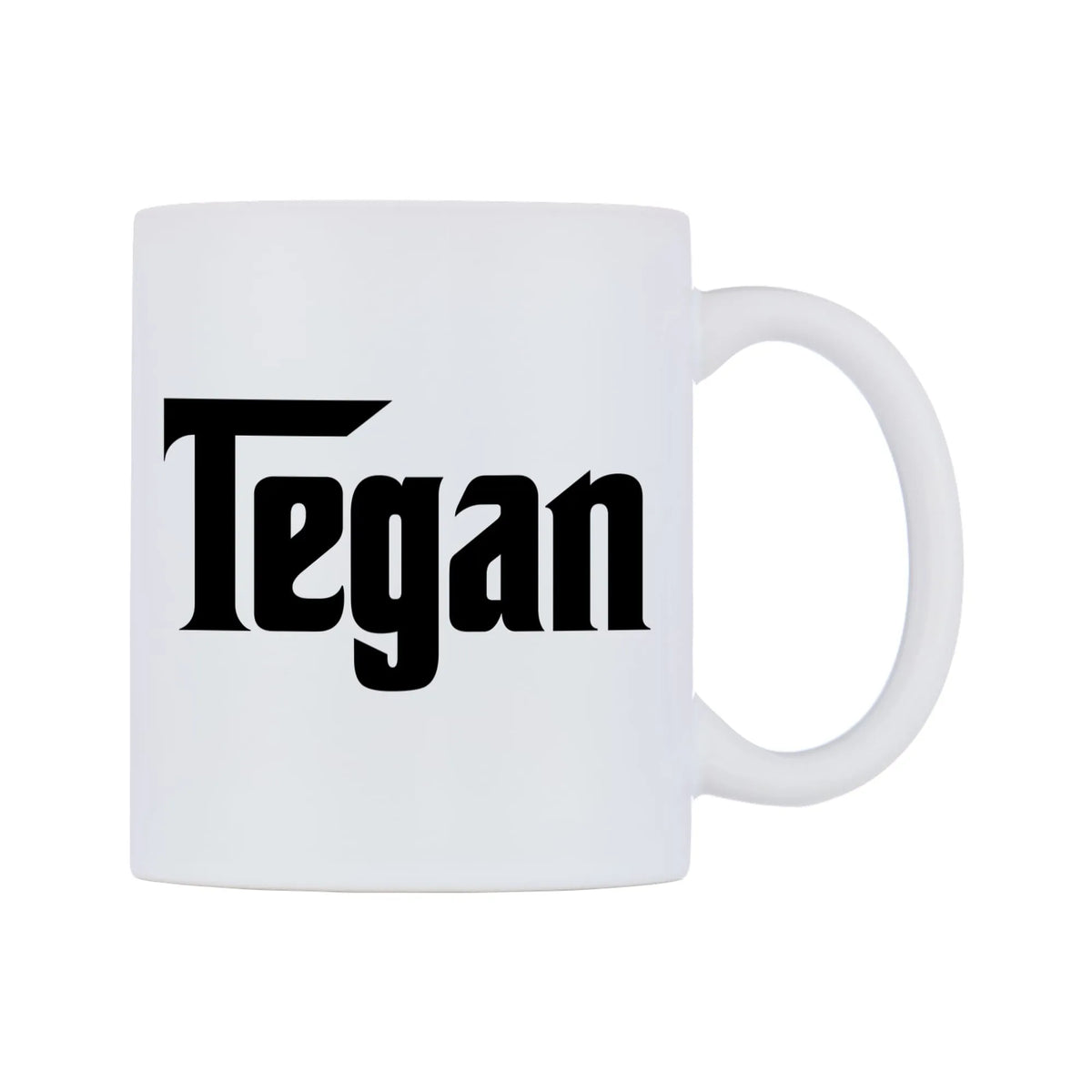Tegan - Godfather Themed Mug — white 11oz gloss mug, left side, on a white background