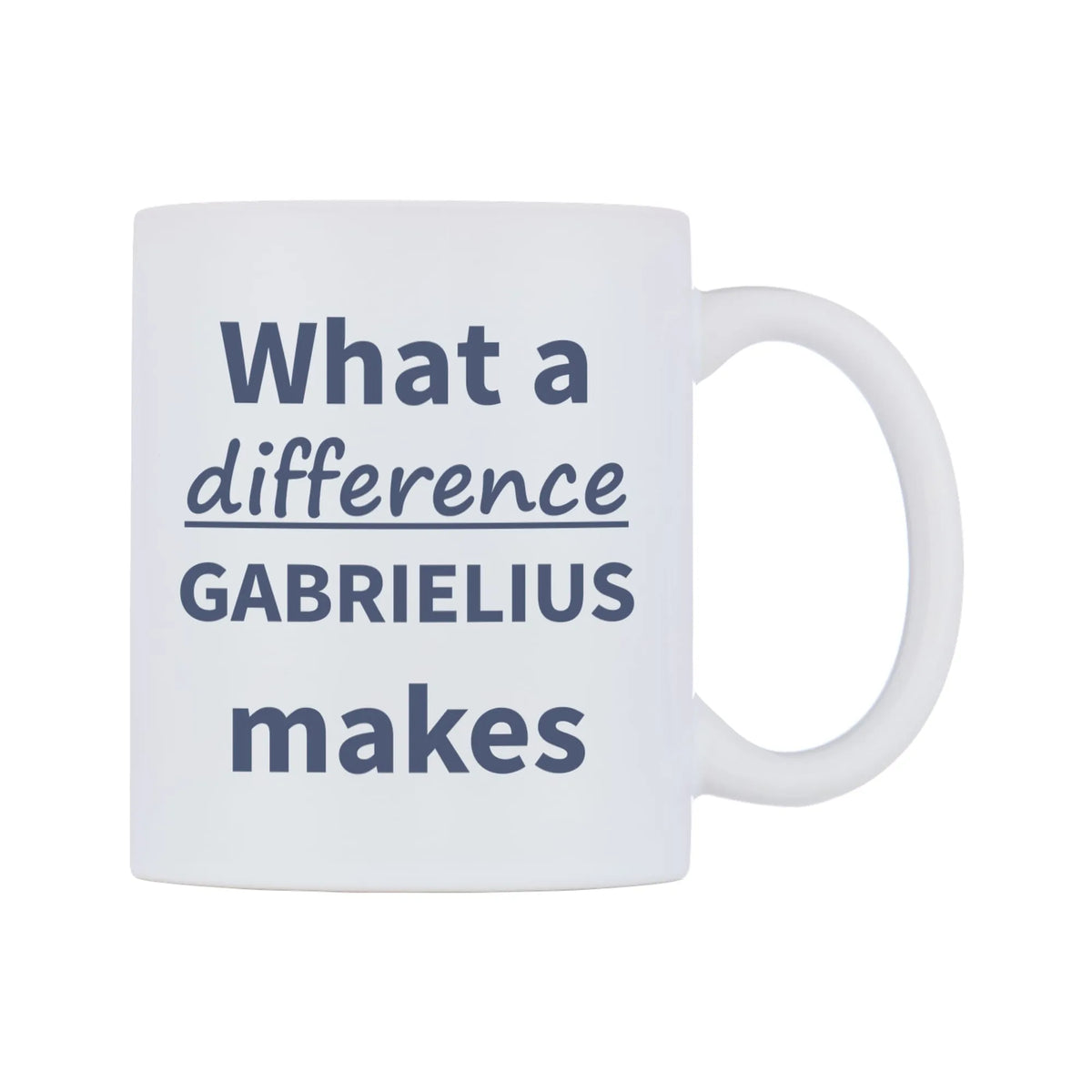 What a difference GABRIELIUS makes Mug — mug, left side, on a white background