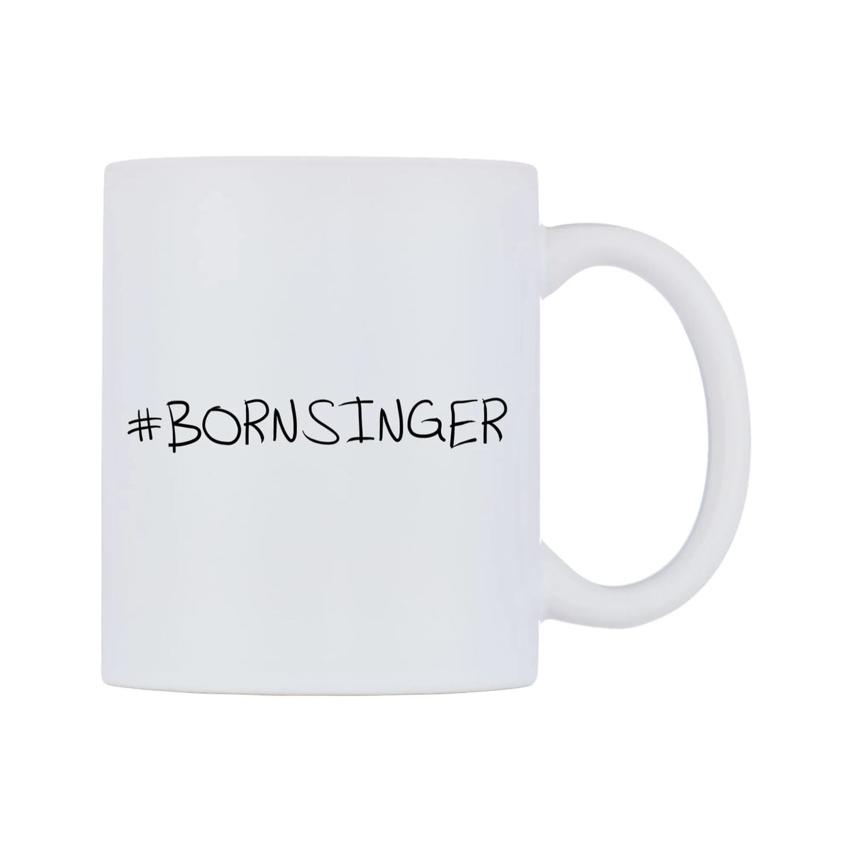 BORNSINGER Mug — mug, left side, on a white background